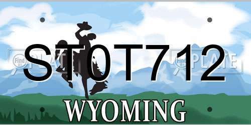 ST0T712 Wyoming License Plate