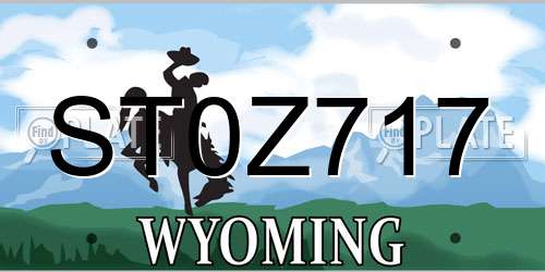 ST0Z717 Wyoming License Plate