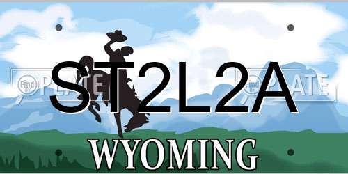 ST2L2A Wyoming License Plate