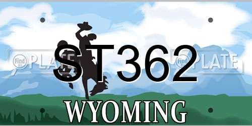 ST362 Wyoming License Plate