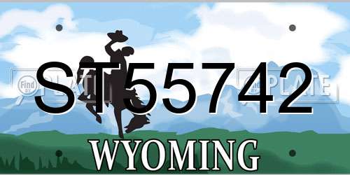 ST55742 Wyoming License Plate