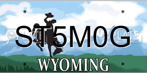 ST5M0G Wyoming License Plate