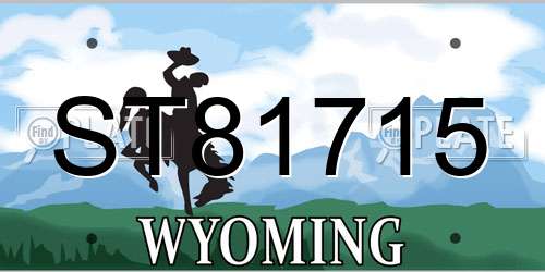 ST81715 Wyoming License Plate
