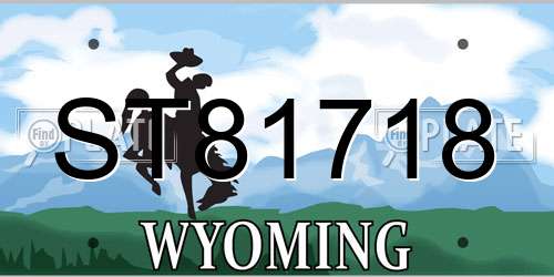 ST81718 Wyoming License Plate