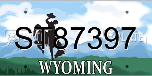 ST87397 Wyoming License Plate