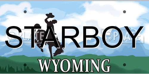 STARBOY Wyoming License Plate