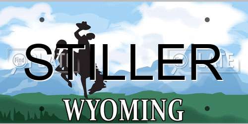 STILLER Wyoming License Plate