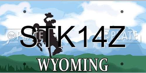STK14Z Wyoming License Plate