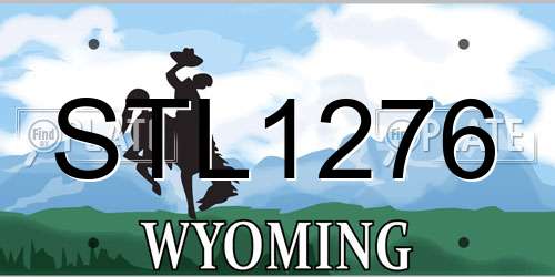STL1276 Wyoming License Plate