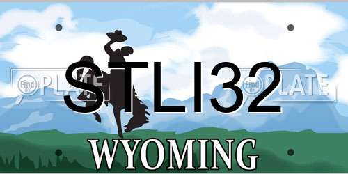 STLI32 Wyoming License Plate