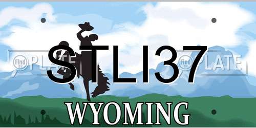STLI37 Wyoming License Plate