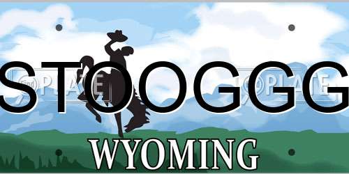 STOOGGG Wyoming License Plate