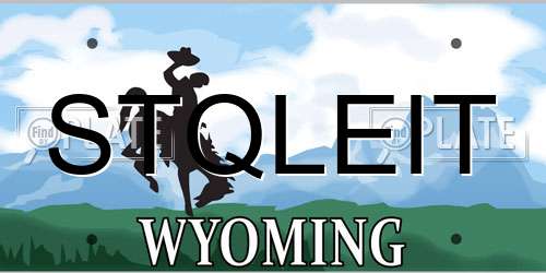 STQLEIT Wyoming License Plate