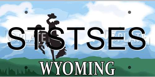 STSTSES Wyoming License Plate
