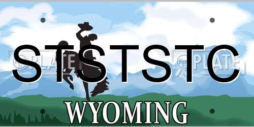 STSTSTC Wyoming License Plate