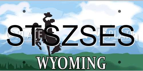 STSZSES Wyoming License Plate