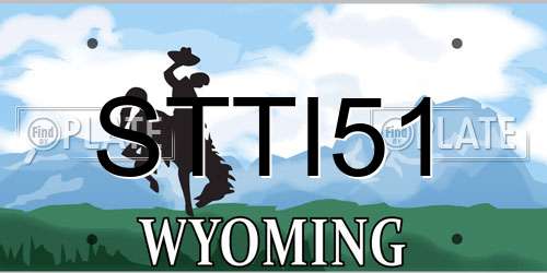 STTI51 Wyoming License Plate