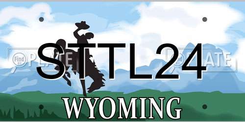 STTL24 Wyoming License Plate