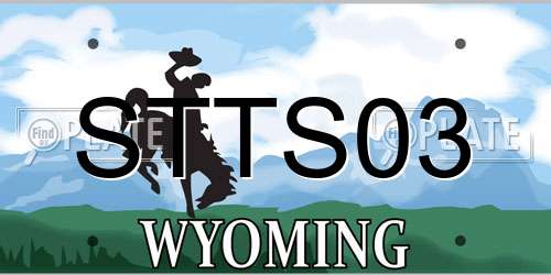 STTS03 Wyoming License Plate