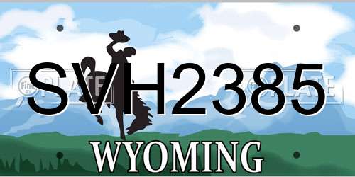 SVH2385 Wyoming License Plate
