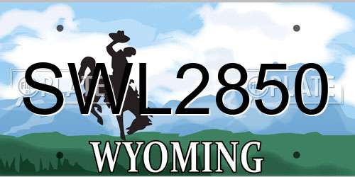 SWL2850 Wyoming License Plate