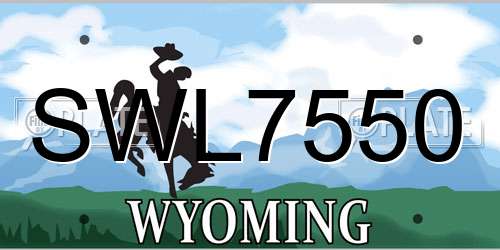 SWL7550 Wyoming License Plate
