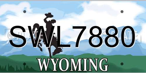 SWL7880 Wyoming License Plate