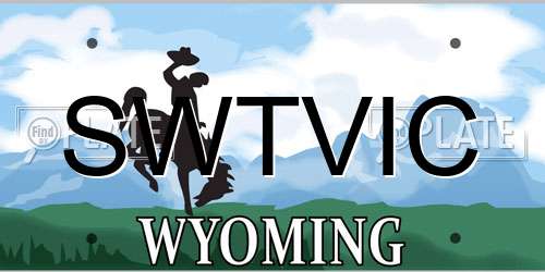 SWTVIC Wyoming License Plate