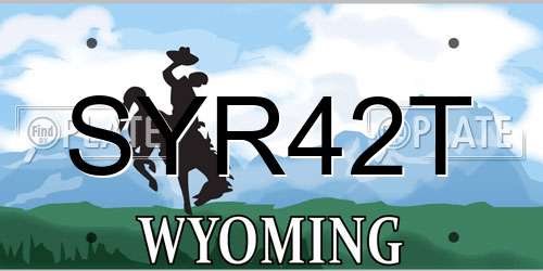 SYR42T Wyoming License Plate