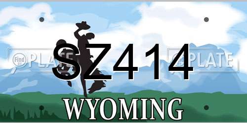SZ414 Wyoming License Plate