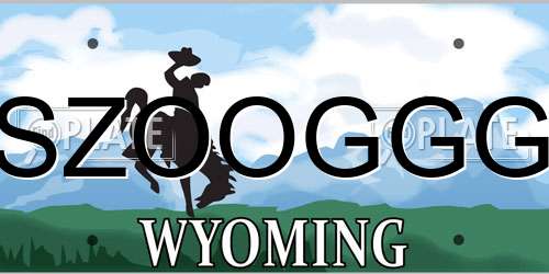 SZOOGGG Wyoming License Plate