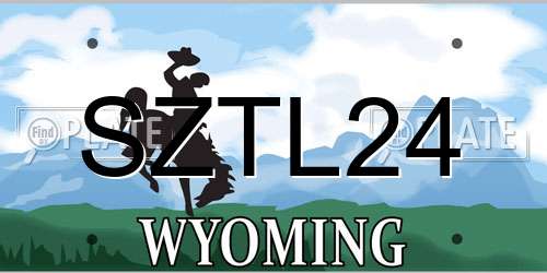 SZTL24 Wyoming License Plate