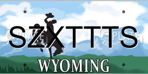 SZXTTTS Wyoming License Plate