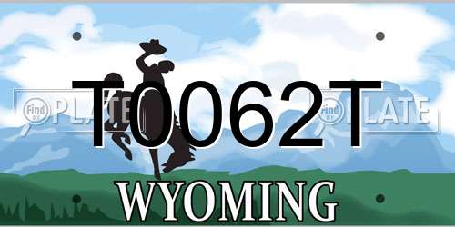 T0062T Wyoming License Plate