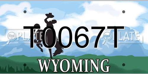 T0067T Wyoming License Plate