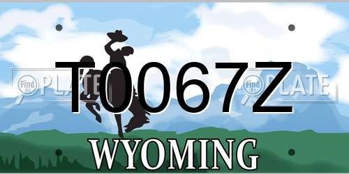 T0067Z Wyoming License Plate