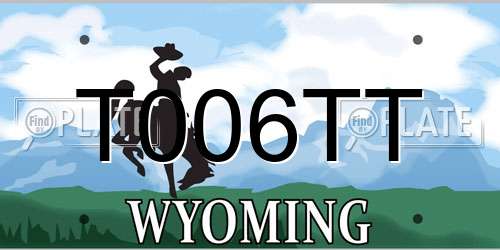 T006TT Wyoming License Plate