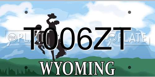 T006ZT Wyoming License Plate
