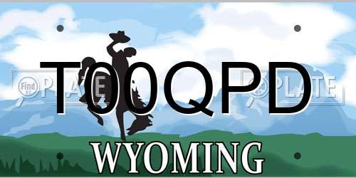T00QPD Wyoming License Plate