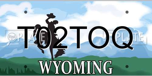T02TOQ Wyoming License Plate