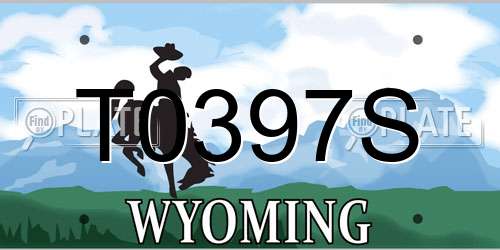 T0397S Wyoming License Plate
