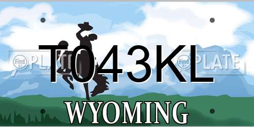 T043KL Wyoming License Plate