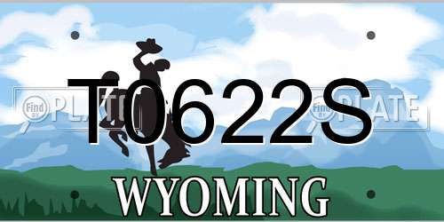 T0622S Wyoming License Plate