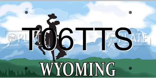 T06TTS Wyoming License Plate