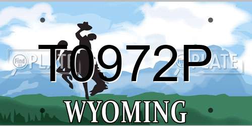 T0972P Wyoming License Plate