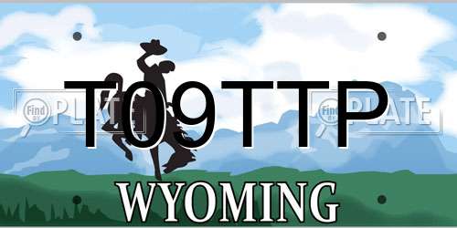 T09TTP Wyoming License Plate