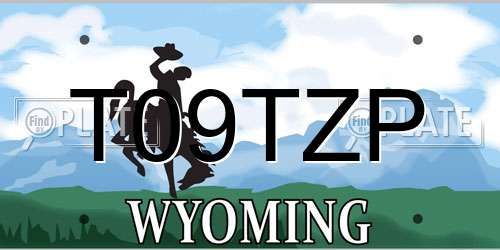 T09TZP Wyoming License Plate