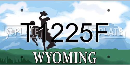 T1225F Wyoming License Plate