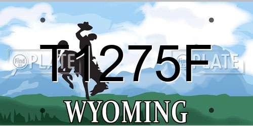 T1275F Wyoming License Plate