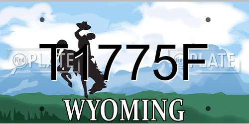 T1775F Wyoming License Plate